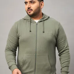 Club York Plus Size Hooded Front-Open Sweatshirt-picture-14