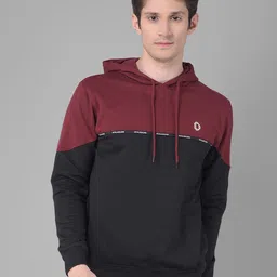 Dollar Colourblocked Hooded Cotton Sweatshirt-image-17
