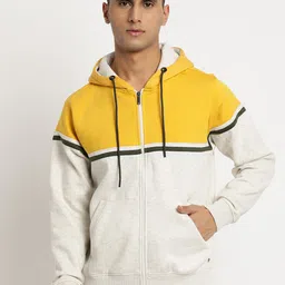 Turtle Men Colourblocked Hooded Pullover Sweatshirt-image-55