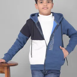 Crimsoune Club Boys Colourblocked Hooded Cotton Sweatshirt-43