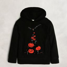 Cherry Crumble Unisex Kids Black Hooded Sweatshirt-picture-49