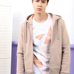 HIGHLANDER Men Beige Hooded Sweatshirt-image-23