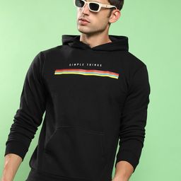 Campus Sutra Typography Printed Hooded Cotton Pullover-picture-42