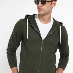 Campus Sutra Hooded Cotton Front Open Sweatshirt-image-83