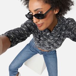 Campus Sutra Women Charcoal Self Design Hooded Sweatshirt-image-17