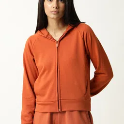 ARTICALE Women Orange Hooded Sweatshirt-picture-40