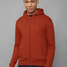 Allen Solly Hooded Pure Cotton Open Front Sweatshirt-picture-17