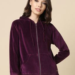 Allen Solly Woman Hooded Front-Open Sweatshirt-image-61