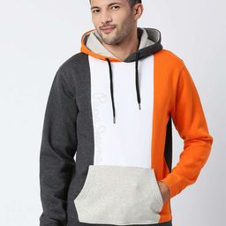 Pepe Jeans Men Grey Colourblocked Hooded Cotton Sweatshirt-image-46