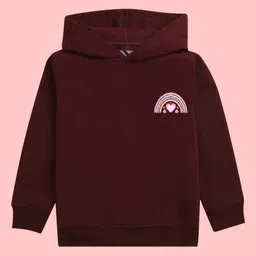 NUSYL Girls Printed Hooded Fleece Pullover Sweatshirt-picture-32