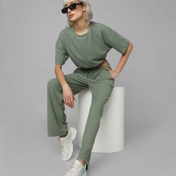 ONLY Women Drop Shoulder Sleeves Cropped Cotton Sweatshirt-picture-58