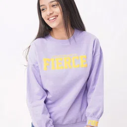 edheads Girls Lavender Printed Cotton Sweatshirt-image-20