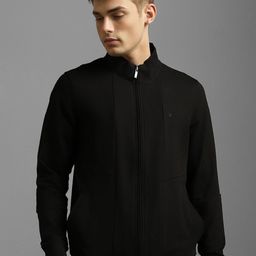 Louis Philippe Men High Neck Half Zipper Sweatshirt-picture-24