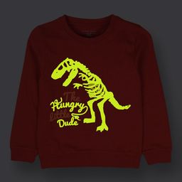 PLUM TREE Boys Orange & White Printed Glow In The Dark Sweatshirt-image-17