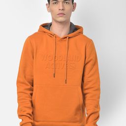 Woodland Men Orange Brand Logo Sweatshirt-image-79