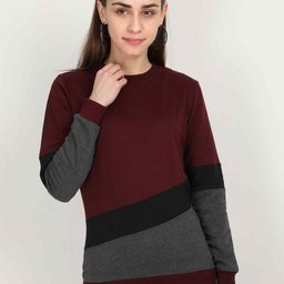 Fleximaa Women Multicoloured Colourblocked Sweatshirt-picture-47