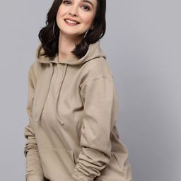 Style Quotient Beige Hooded Oversized Cotton Sweatshirt-image-30