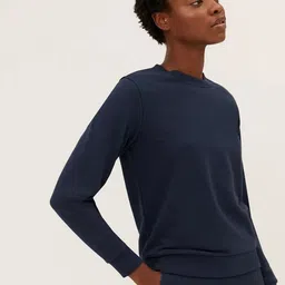 Marks & Spencer Women Solid Round Neck Sweatshirt-picture-46