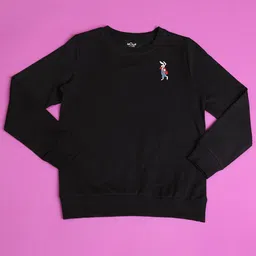Hoop Girls Graphic Embroidered Round Neck Pullover Sweatshirt-picture-3