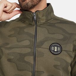 Octave Camouflage Printed Mock Collar Fleece Front Open Sweatshirt image 2