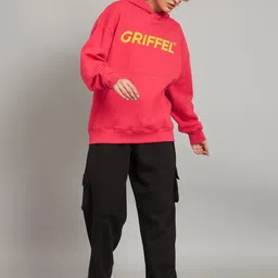 GRIFFEL Typography Printed Fleece Pullover Sweatshirt image 5