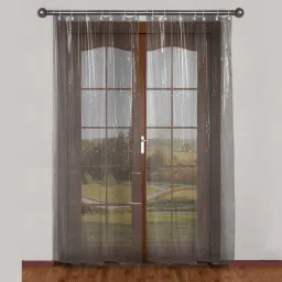 PVC Transparent 15 MM Window Curtain (Polyvinyl Chloride, 48x108 inch) 9 Fee Curtain Fabric-image-71