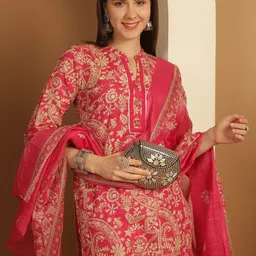 Roly Poly Floral Printed Regular Kurta With Trousers & Dupatta image 2