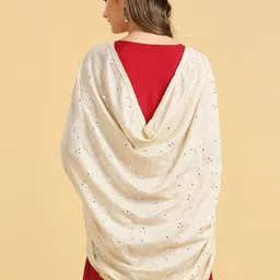 Dupatta Bazaar Embroidered Mirror Work Pure Cotton Dupatta image 4