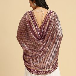 Dupatta Bazaar Woven Design Zari Dupatta image 5