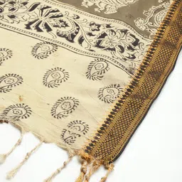 Taavi Hand Block Printed Kalamkari Dupatta image 5