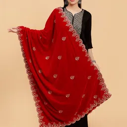 Moda Chales Ethnic Motifs Embroidered Sequined Velvet Dupatta-picture-56