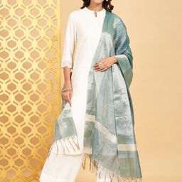 RANGMANCH BY PANTALOONS Tasselled Border Dupatta-33
