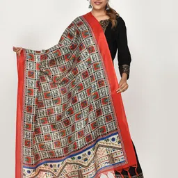 Kesarya Red Ethnic Motifs Printed Dupatta-picture-51