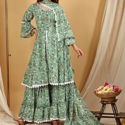 KALINI Abstract Printed Kurta with Sharara & With Dupatta-29