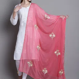 SOUNDARYA Embroidered Dupatta with Gotta Patti-image-2