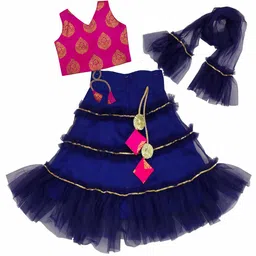 BAESD Girls Ready to Wear Gotta Patti Lehenga & Blouse With Dupatta-image-19