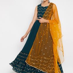 PANIT Embellished Sequinned Ready to Wear Lehenga & Blouse With Dupatta-picture-8