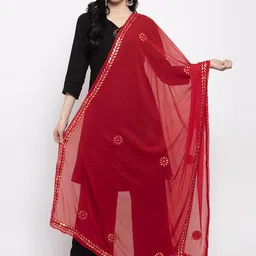 Clora Creation  Embroidered Dupatta with Gotta Patti-40
