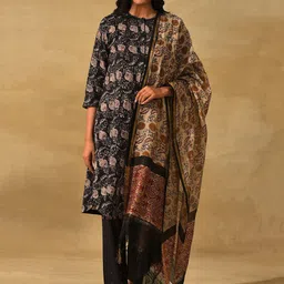 W The Folksong Collection Ethnic Motifs Printed Dupatta-picture-47