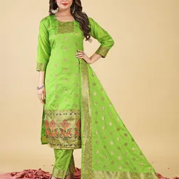 Royal Rajgharana Saree Pure Silk Unstitched Dress Material-picture-16