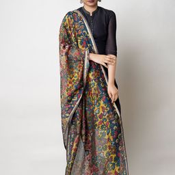 Unnati Silks Ethnic Motifs Printed Kalamkari Dupatta-image-60
