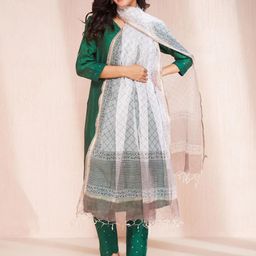 Fabindia Printed Cotton Silk Dupatta-27