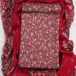 ASISA Printed Pure Cotton Unstitched Dress Material-image-11