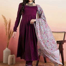 Inddus Regular Gotta Patti Kurta with Trousers & Dupatta-24
