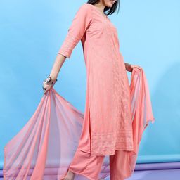 Vishudh Women Embroidered Polyester Kurta Set-picture-17