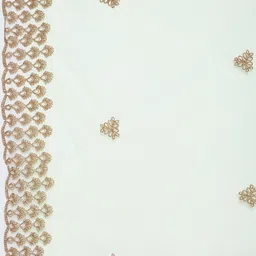 Clora Creation Gold-Toned Embroidered Net Dupatta image 2