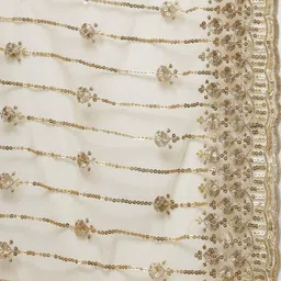 Clora Creation Embroidered Dupatta with Sequinned image 2