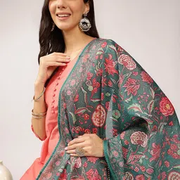 Anouk Women Regular Kurta with Trousers & With Dupatta image 2