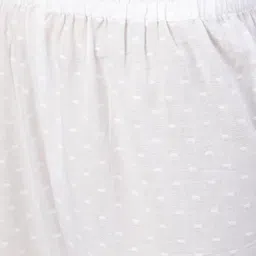 Nayo White Round Neck White Regular Self Design Thread Work Kurta & Trousers With Dupatta image 3