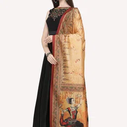 Kaizen TEXO FAB Maroon & Red Ethnic Motifs Printed Dupatta image 4